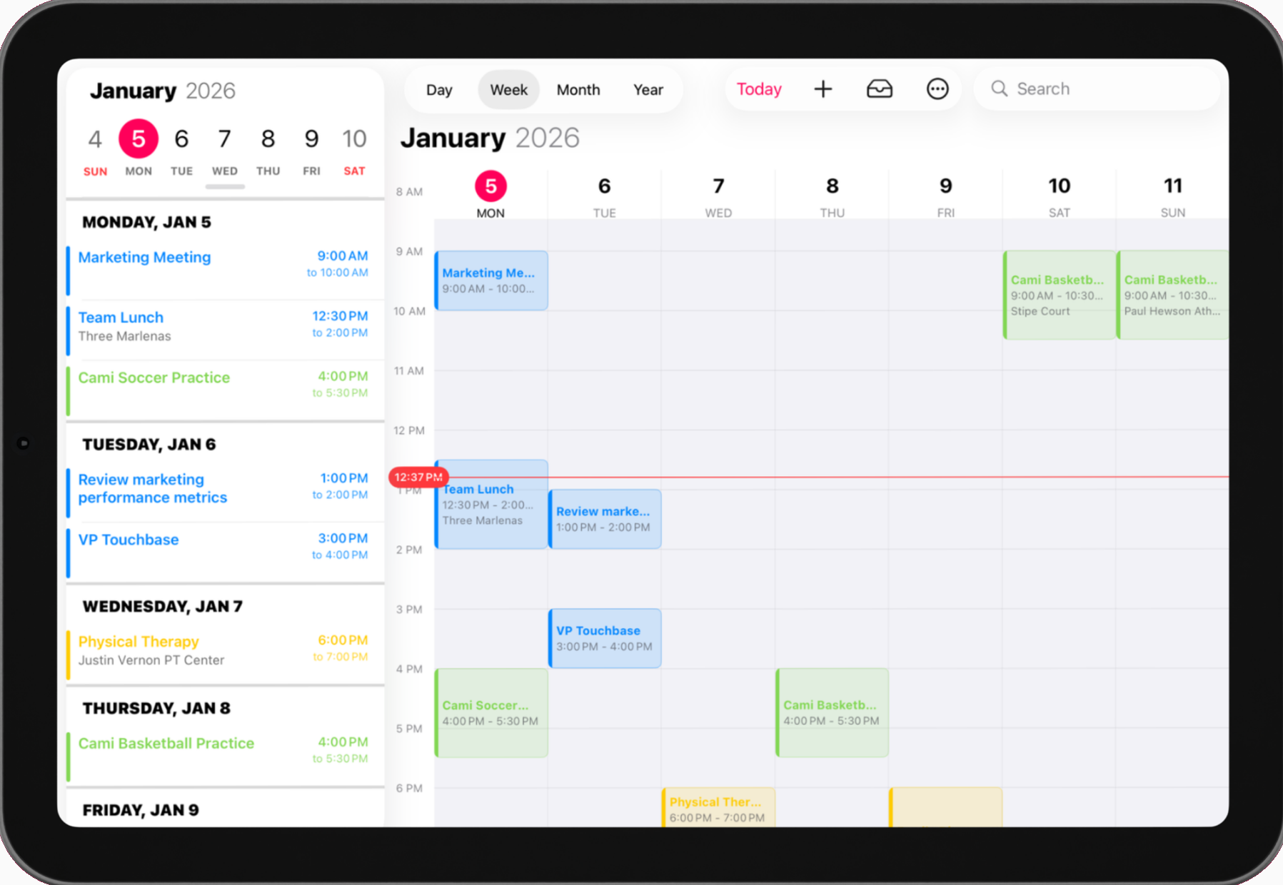 Eventual Calendar week view on iPad